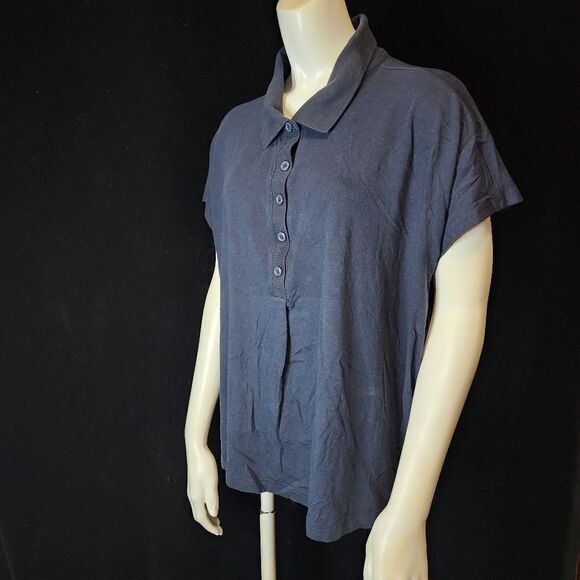 Banana Republic Timeless Tee Navy Blue Polo (XL) - Picture 1 of 5